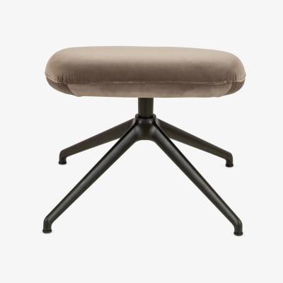 Heal's Heal's Sweep Swivel Footstool Velvet Mink - Heal's UK Furniture