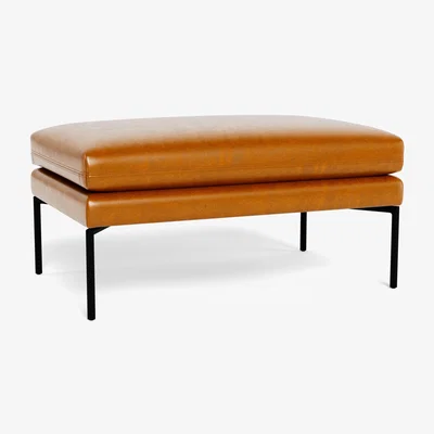 Heal's Heal's Matera Large Ottoman Leather Stonewash Toffee 277 - Heal's UK Furniture