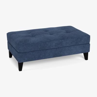 Heal's Heal's Mistral Footstool Broad Weave Lagoon Black Feet