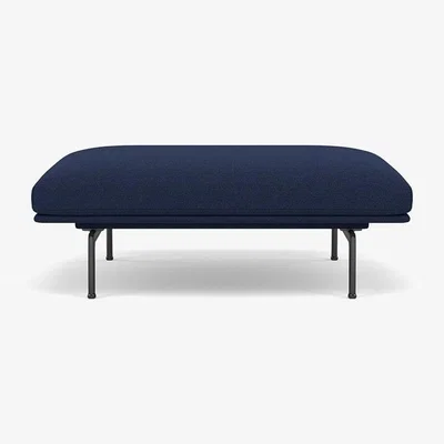 Heal's Muuto Outline Pouf Kvadrat Remix Fabric Dark Blue 773 - Heal's UK Furniture