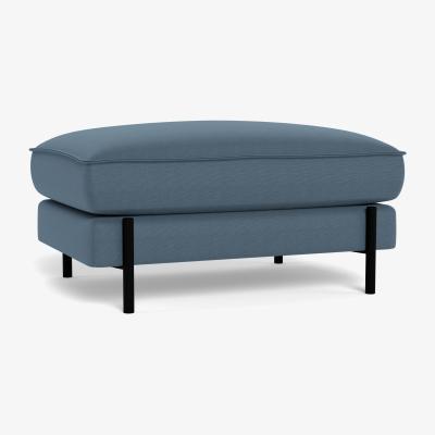 Heal's Heal's Tortona Footstool Capelo LinenCotton Mineral - Heal's UK Furniture