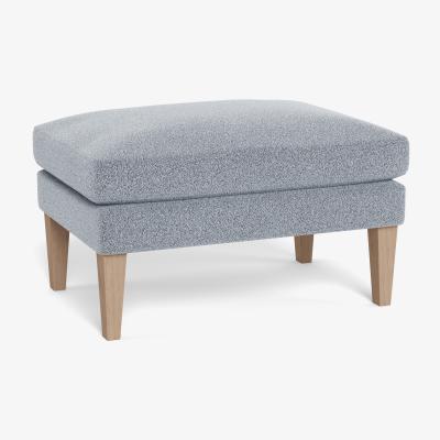 Heal's Heal's Wallis Ottoman Boucle Steel Black Painted Oak Feet