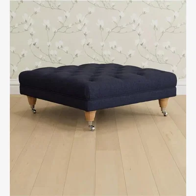 John Lewis Laura Ashley Gloucester Footstool, Oak Leg