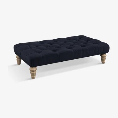 John Lewis Tetrad Lewis Cosy Club Large Buttoned Top Footstool