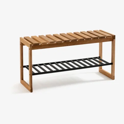 La Redoute Kia Solid Oak & Metal Bench