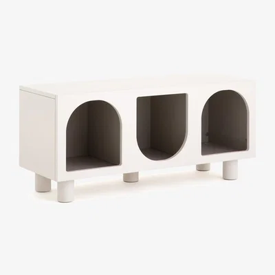La Redoute Archy Sold Pine Storage Bench with 3 Compartments