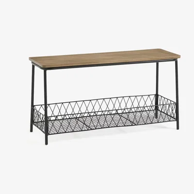 La Redoute La Redoute Interieurs Areglo Mango Wood Metal Storage Bench