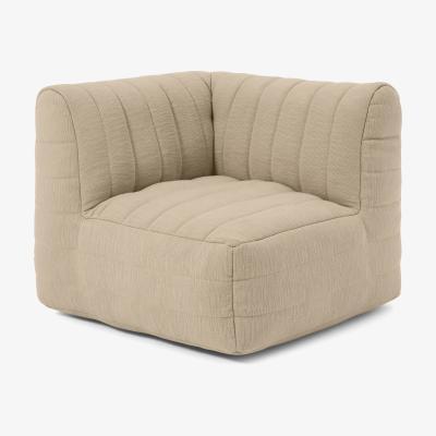 Made.com Gus Quilted Modular Corner Bean Seat, Oatmeal Cotton Slub