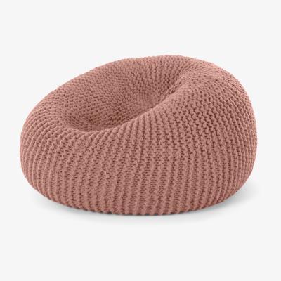 Made.com Aki 100% Wool Cocoon Bean Pouffe, Blush Pink