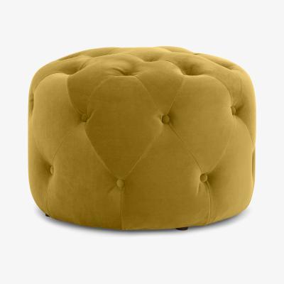 Made.com Hampton Small Round Pouffe, Antique Velvet