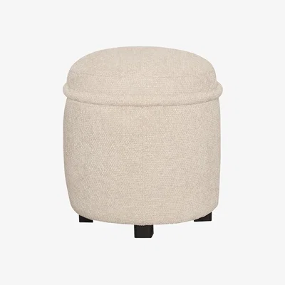 My Furniture Tubio Footstool Ivory Chenille