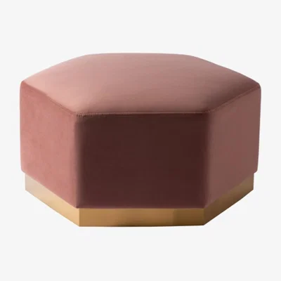 My Furniture Senio Hexagonal Ottoman Pink