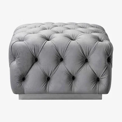 My Furniture Frankfurt Footstool – Dove Grey