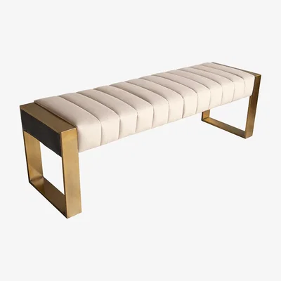 My Furniture Judd Bench Brass - Chalk