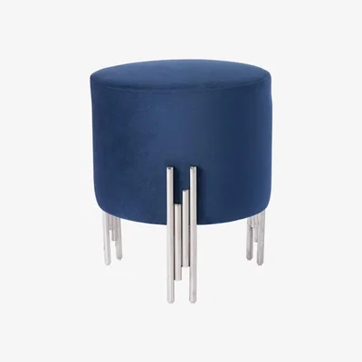 My Furniture Rubell Stool Navy Silver base
