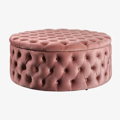 My Furniture Mylia Storage Ottoman - Blush Pink