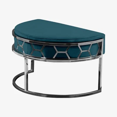 My Furniture Alveare Footstool Silver - Peacock