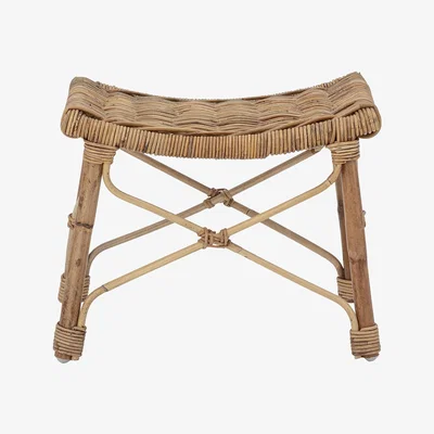 Made in Design Alberta Footrest - / Hand-made - H 28,5 cm by Bloomingville Natural wood