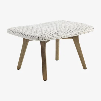 Made in Design Collection Knit - repose-pied Footrest - / Pouf - Synthetic rope by Ethimo Beige