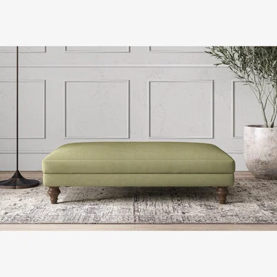 Nkuku Nkuku Deni Dining Footstool | Make To Order | Large | Brera Linen Sage