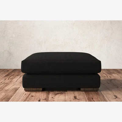 Nkuku Nkuku Guddu Dining Footstool | Make To Order | Large | Brera Linen Charcoal