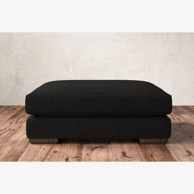 Nkuku Nkuku Guddu Dining Footstool | Make To Order | Grand | Brera Linen Charcoal