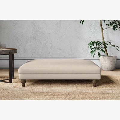 Nkuku Nkuku Marri Dining Footstool | Make To Order | Grand | Recycled Cotton Natural