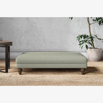 Nkuku Nkuku Marri Dining Footstool | Make To Order | Large | Recycled Cotton Seaspray