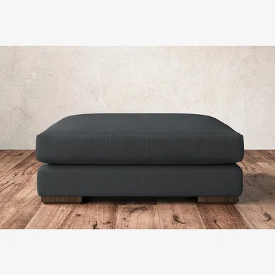 Nkuku Nkuku Guddu Dining Footstool | Make To Order | Grand | Recycled Cotton Thunder