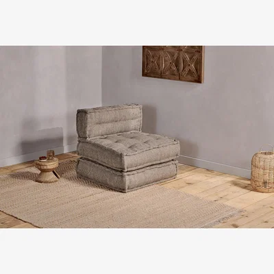Nkuku Nkuku Nadeeka Modular Extension | Chairs Stools & Benches | Soft Grey