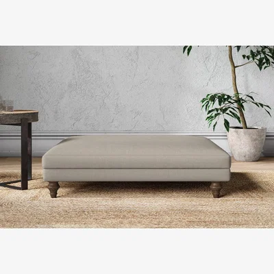 Nkuku Nkuku Marri Dining Footstool | Make To Order | Grand | Recycled Cotton Flax