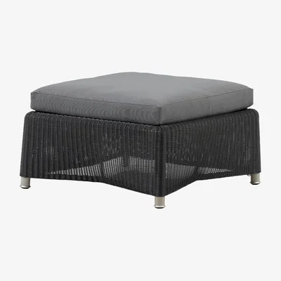 Nordic Nest Cane-line Diamond footstool Cane-Line Natté graphite