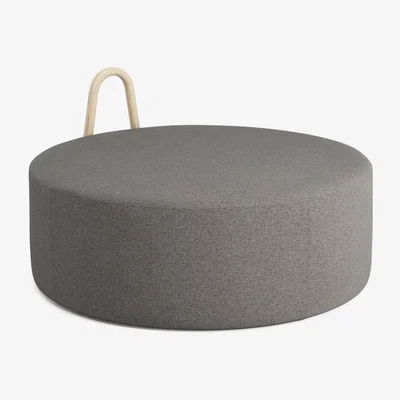 Nordic Nest Swedese Amstelle Sittpouf Fabric main line flax 26 grey large ash handle