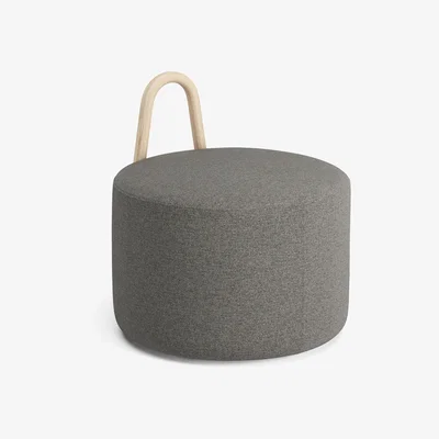 Nordic Nest Swedese Amstelle pouf medium with wheel box natural lacquer Main Line Flax 26