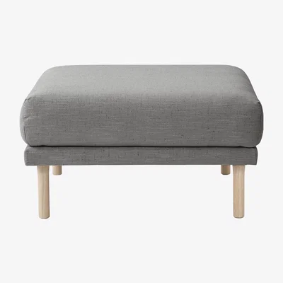 Nordic Nest 1898 Sjövik footstool Tyg Bern 0349 white-oiled oak legs