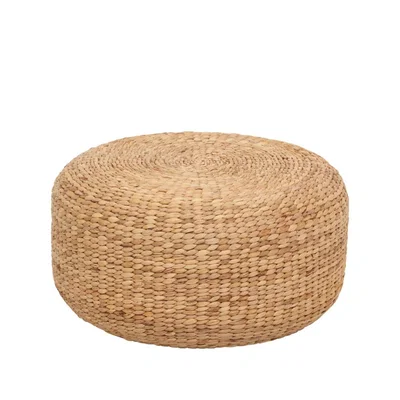 Nordic Nest Dixie Lily pouf Ø59 cm Natural water hyacinth round