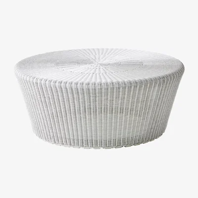 Nordic Nest Cane-line Kingston footstool White grey