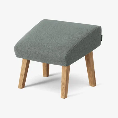 Nordic Nest Swedese Select footstool Fabric steelcut trio 3 0916 green oiled oak legs
