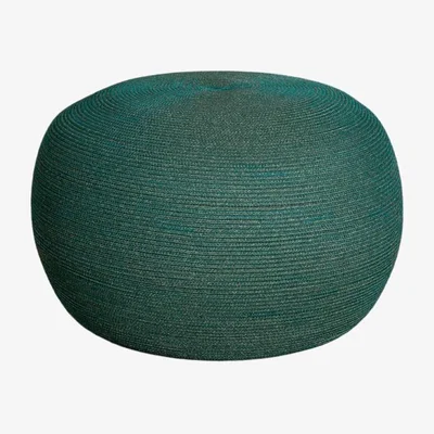 Nordic Nest Cane-line Circle footstool Ø75 cm Dark green