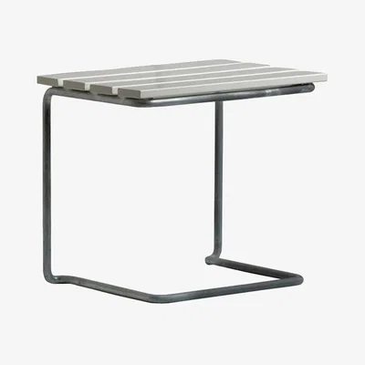 Nordic Nest Grythyttan Stålmöbler A3 table/footstool White lacquer oak-hot-dip galvanized