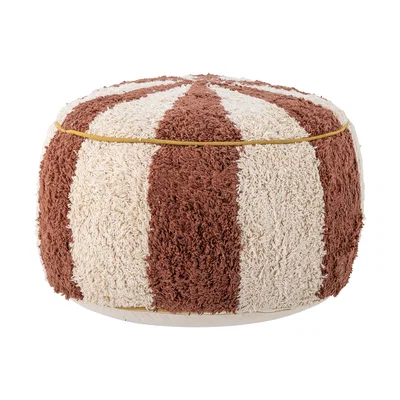 Nordic Nest Bloomingville Charoline sit pouf Ø44 cm Brown-white