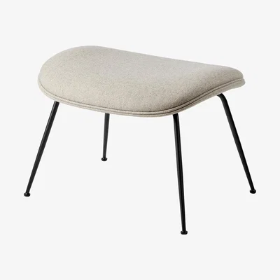 Nordic Nest Gubi Beetle Ottoman - upholstered foot stool conic base Plain 0025-black