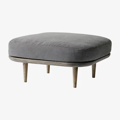 Nordic Nest &Tradition Fly Pouf   Sc9 Smoked oiled oak + grey fabric