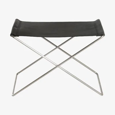 Nordic Nest OX Denmarq OX Stool stool leather black. stainless steel
