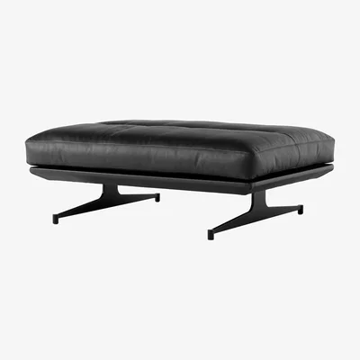 Nordic Nest &Tradition Inland AV32 pouf 78x113 cm Noble leather black-warm black