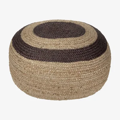 Nordic Nest Marimekko Melooni pouffe jute Jute-dark brown