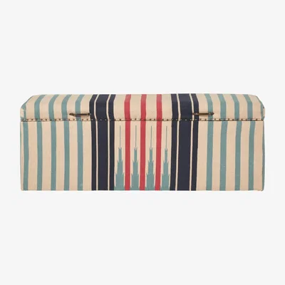 OKA OKA, Braemar Upholstered Trunk - Multi, Trunks, Cotton/Wood