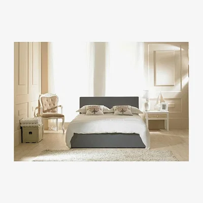 Oak&More Ex-display Madrid Grey Faux Leather Ottoman Double Bed