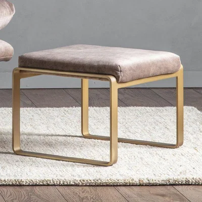 Olivia's Gallery Interiors Fabien Footstool Mineral | Outlet