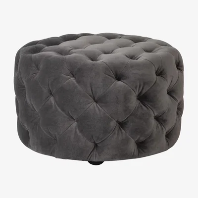 Olivia's Gallery Interiors Hudson Living Sergio Footstool Velvet / Black